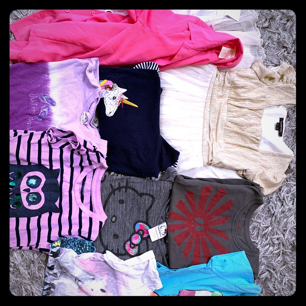 Girls Mega bundle lot 7/8 pants/shirts/dress